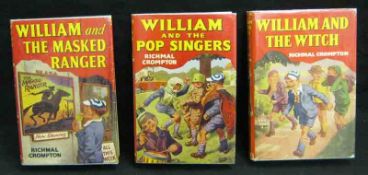 RICHMAL CROMPTON (3 ttls): WILLIAM AND THE WITCH, 1964, 1st edn, orig cl, d/w; WILLIAM AND THE POP