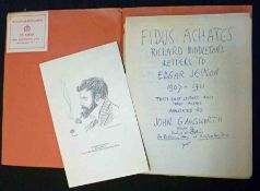 A Folder: FIDUS ACHATES – RICHARD MIDDLETON’S LETTERS TO EDGAR JEPSON 1907 TO 1911, thirty-eight