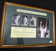 Darren Gough, sigd limited edn Photo Montage (2000), ENGLAND ASHES HAT-TRICK OF THE CENTURY, 1999,