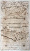 G VAN KEULEN: THANET HUND … - CLY EN BLAKENY …., two engrd sea charts circa 1695, on white sheet,