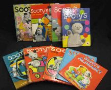 SOOTY – SOOTY’S ANNUAL, circa 1957 – 63, 7 vols, 4to, orig pict laminated bds + two other Sooty ttls