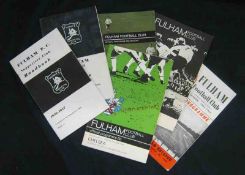 A Packet: Fulham FC, fifty-nine assorted Official Soccer Programmes, 1961-67 + Handbooks 1955-56 and