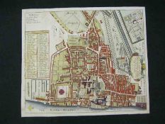 J STRYPE: A MAPP OF THE PARISH OF ST MARGARETS WESTMINSTER …, engrd hand col’d map, 1755, approx 12”