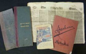 A Packet: assorted Ephemera including SALE OF POISONS REGISTER BOOK, circa 1935 (2) etc