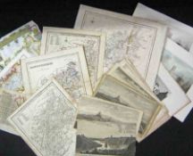 A Packet: seven assorted Gloucestershire Maps + fifteen Prints