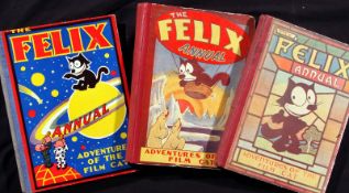 THE FELIX ANNUAL: [1927, 1928, 1929], 3 Vols, each with 4 col’d plts, 4to, orig cl bkd pict bds, (3)