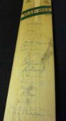 Signed Cricket Bat, assorted sigs Lancashire CCC including: Ken Snellgrove (1941-2009), Clive Lloyd,