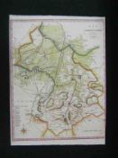 J CARY: A MAP OF CAMBRIDGESHIRE, engrd hand col’d map 1805, approx 20” x 15 ½”