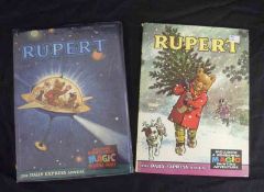 RUPERT ANNUAL, 1965-69 + duplicate 1967 Annual, 1968 Annual price clipped, 4to, orig pict bds