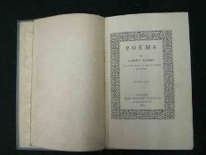 ROBERT BRIDGES: POEMS, 1873, 1st edn, orig cl, ptd paper label to spine worn