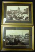 JAMES VALENTINE (1815-1879), two Victorian Albumen Print Photographs depicting Market Place and