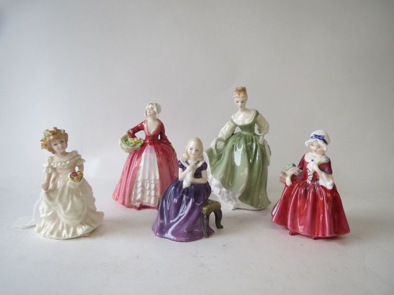 Five mixed Royal Doulton figurines