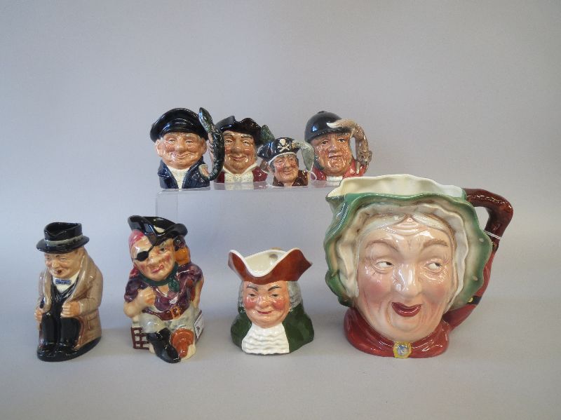 Beswick Royal Doulton & others group of eight porcelain jugs various (8)