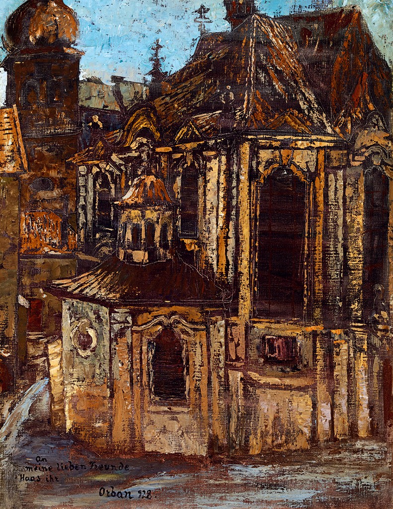 Orbán Dezs? 1884 1986 Church, 1928 66x51 cm Oil on canvas Signed lower left: An Meine Lieben