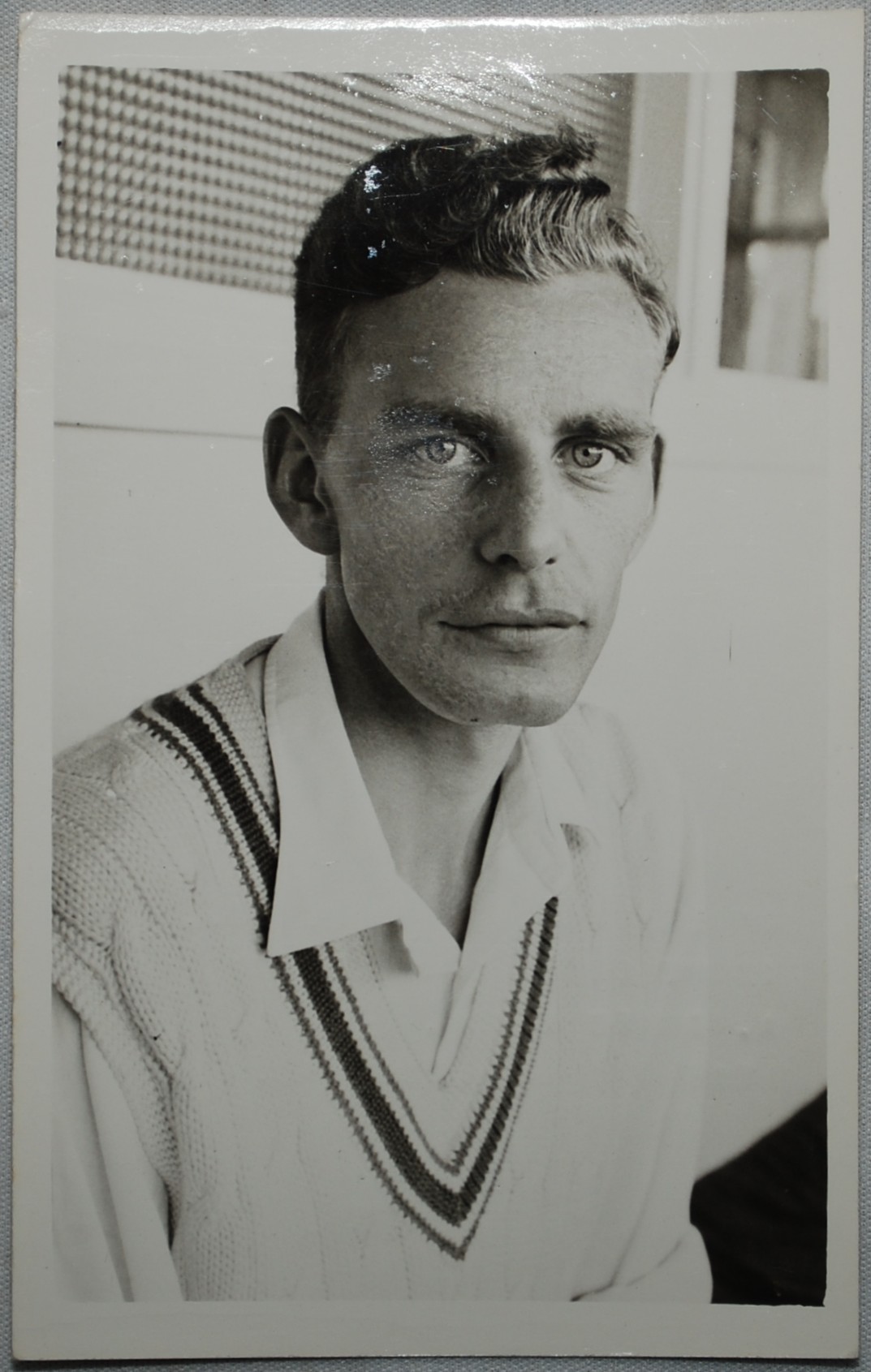 Raymond C. Smith. Leicestershire 1956-1964. Mono real photograph plain back postcard of Smith, head