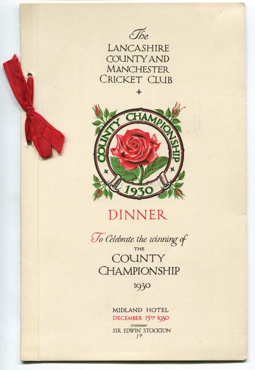 Lancashire C.C.C. ?County Champions? 1930. Official Lancashire County and Manchester Cricket Club