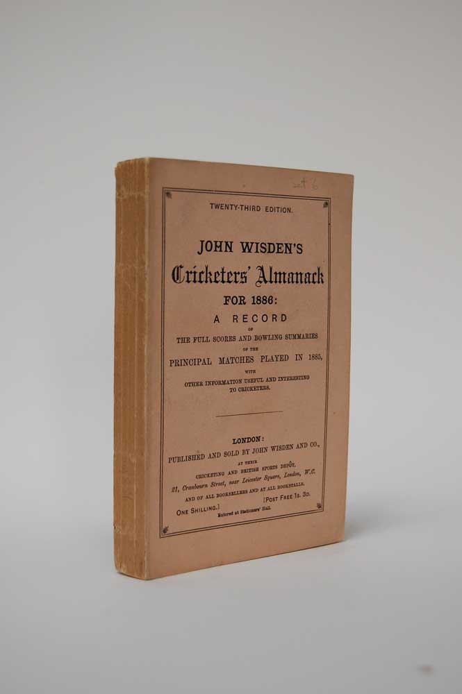 Wisden Cricketers? Almanack 1886. 23rd edition. Original paper wrappers. Very good/excellent