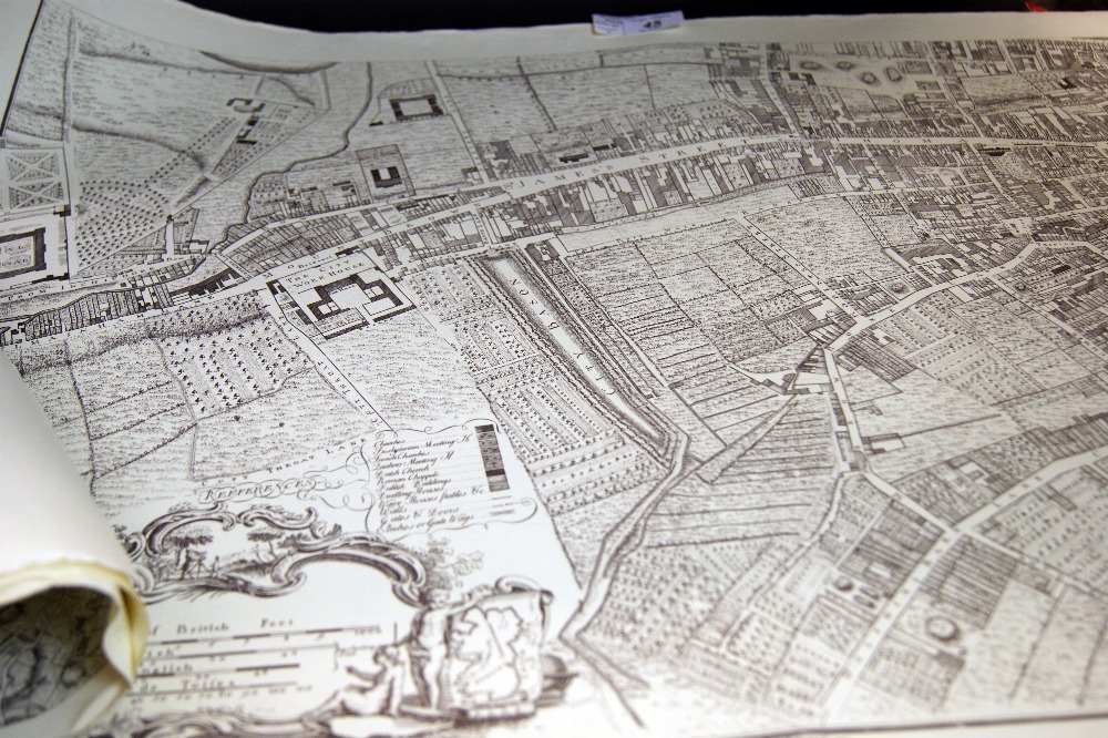 Two reproduction period maps of Dublin