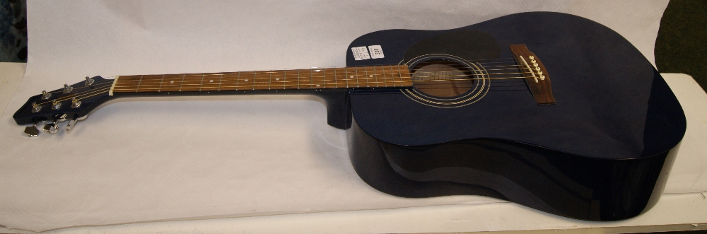 Oldfield acoustic guitar with case and stand