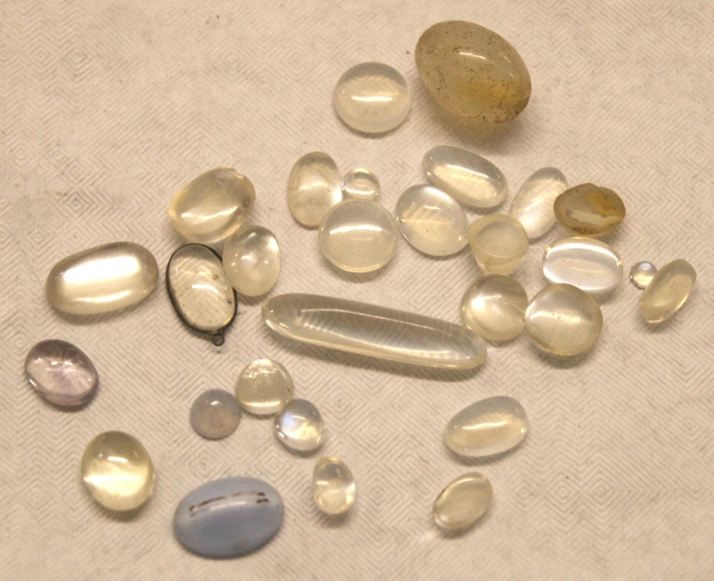 Approximately thirty moonstones