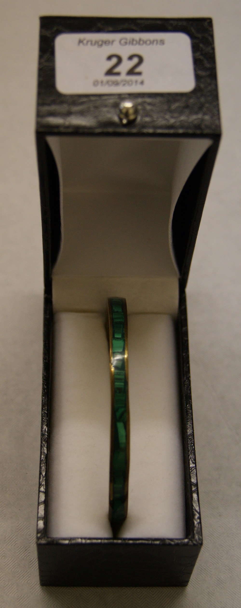 Modern ladies' malachite bangle