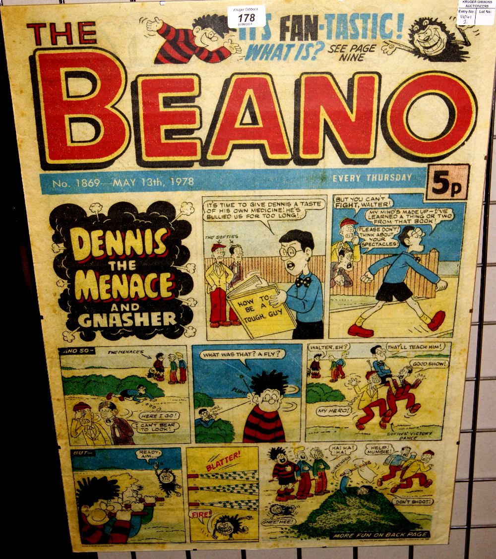 Framed Beano poster