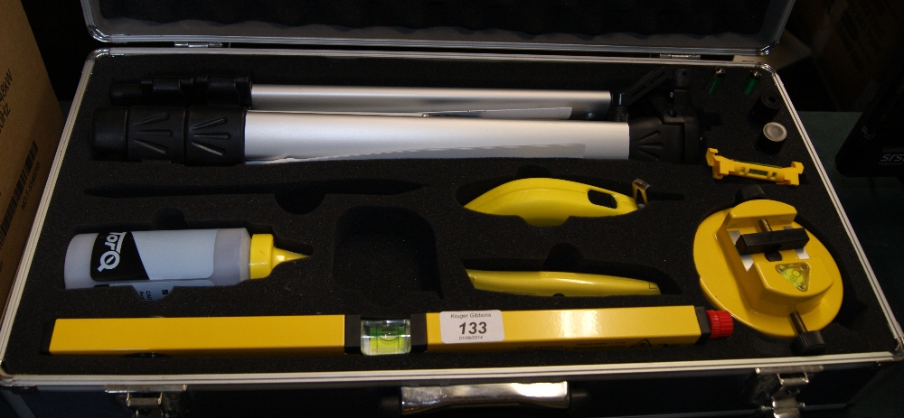 Laser level tool kit to make the perfect wall