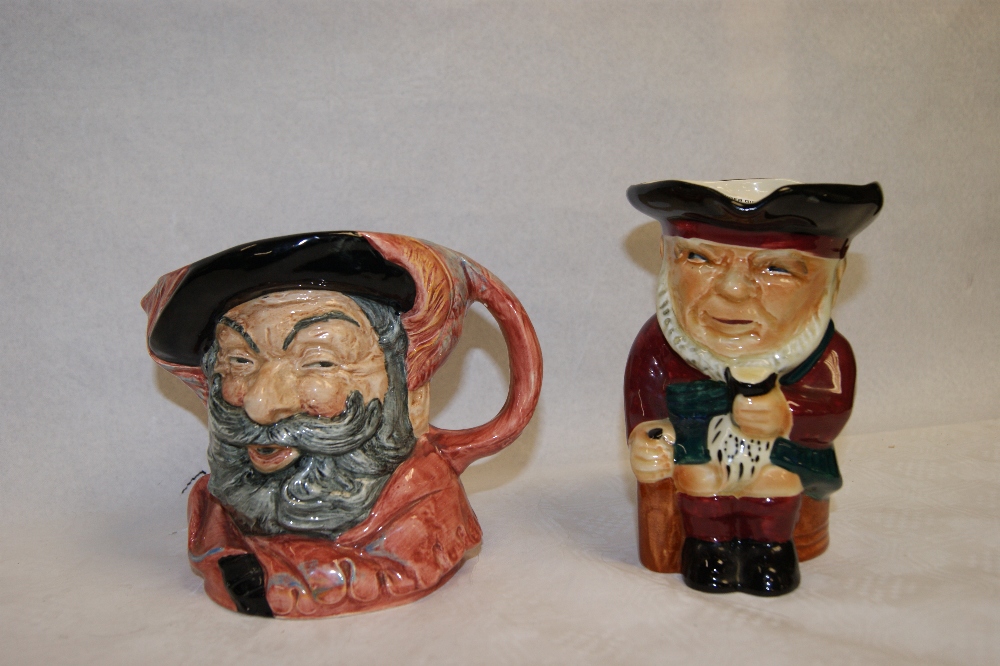 John Falstaff Toby jug by Royal Doulton plus one other
