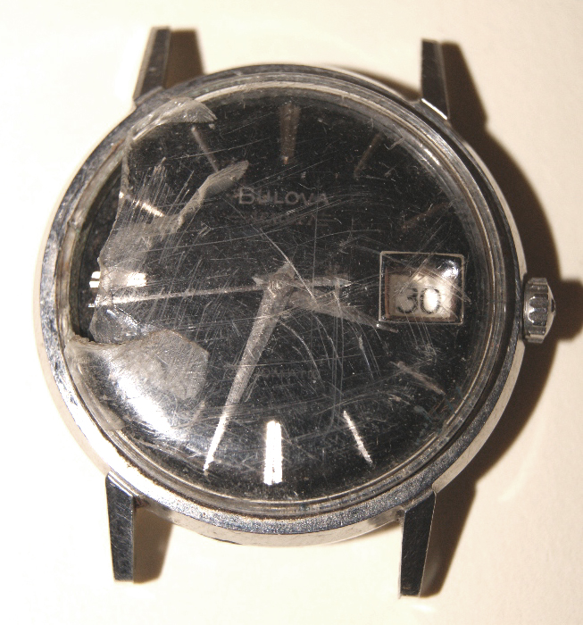 Gentleman's wristwatch movement by Bulova, Aerojet model with working self winding mechanism. No