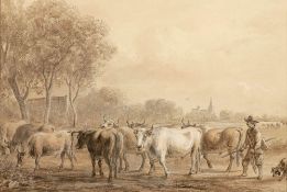 Jan van Ravenswaay 1789 Hilversum, Niederlande - 1869 Hilversum, Niederlande - Hirte mit