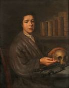 Künstler des 18. Jahrhunderts - Der Anatom - Öl/Lwd. Doubl. 88 x 69 cm. Verso auf altem Etikett