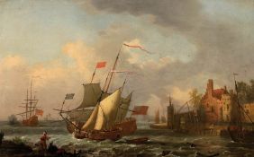 Abraham Jansz. Storck 1644 Amsterdam - 1708 Amsterdam - Schiffe im Hafen während der Englisch-