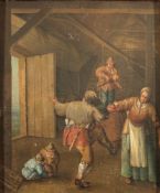 Adriaen van Ostade 1610 Haarlem - 1685 Haarlem Nachfolge - Tanzende Bauern - Öl/Holz. 31,5 x 26,5