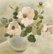 Paul Immel 1896 - 1964 - Blumen in einer Vase - Aquarell/Papier. 39,2 x 39 cm. Sign. r. u.: Paul
