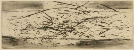 Karl Bohrmann 1928 Mannheim - 1998 Köln - Ohne Titel - Radierung/Papier. 19 x 50,5 cm, 20,5 x 51,5