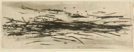 Karl Bohrmann 1928 Mannheim - 1998 Köln - Ohne Titel - Radierung/Papier. 16 x 44 cm, 17 x 44,8 cm (