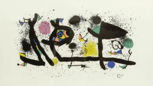 Joan Miró 1893 Barcelona - 1983 Palma - "Sculptures" - Farblithografie/Papier. 36 x 62 cm, 43,5 x 76