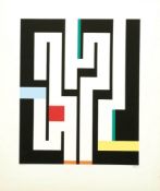 Walter Dexel 1890 München - 1973 Braunschweig - Geometrische Komposition - Farbserigrafie/Papier.