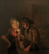 Pieter Gerardus Sjamaar 1819 - 1876 wohl - Genreszene - Öl/Holz. 23 x 21 cm. Bez. r. m.: P. G.