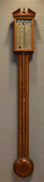 ENTFÄLLT ! Wandbarometer u. - Thermometer, Comilli Holborn, England, um 1850, Mahagoni-Holzkorpus,