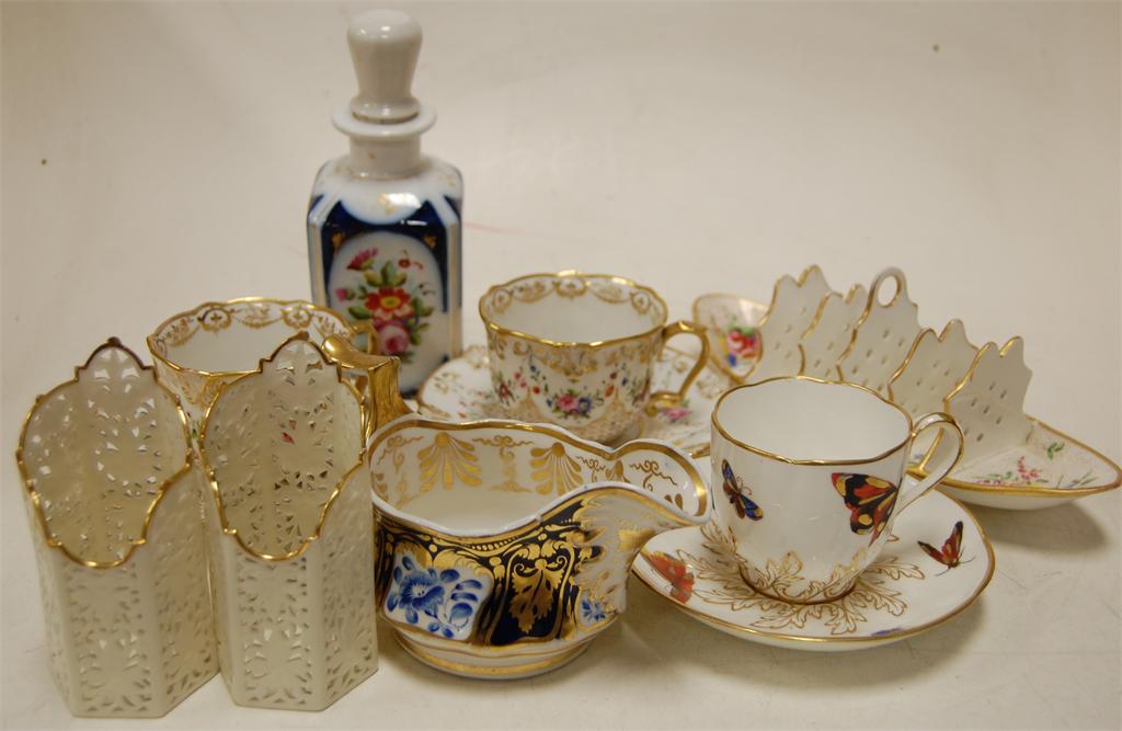 Assorted decorative 19th and early 20th century ceramics to include; Victorian Minton cabinet cup
