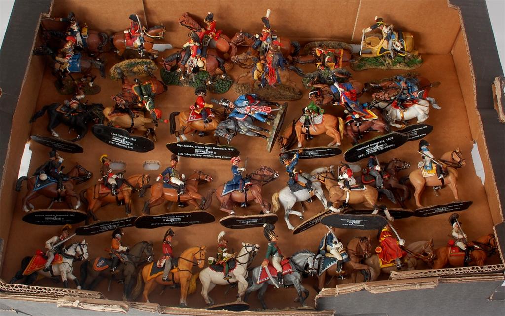 Del Prado, 1/30 scale white metal 19th century cavalry group, all figures are loose, to include