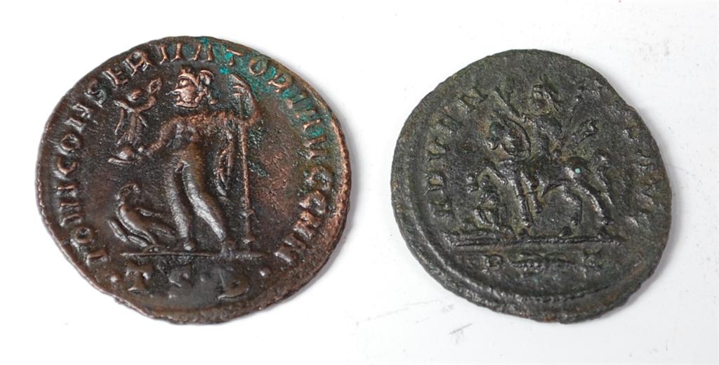 Roman, Probus 276-282AD antoninanus (F), together with Constantine 306-337 AE follis (VF) (2) - Image 2 of 2
