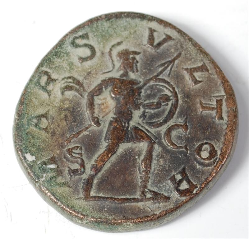 Roman, Alexander 308-311AD AE sestertius, obv. bust facing right, rev. Mars Victory standing (F) (1) - Image 2 of 2