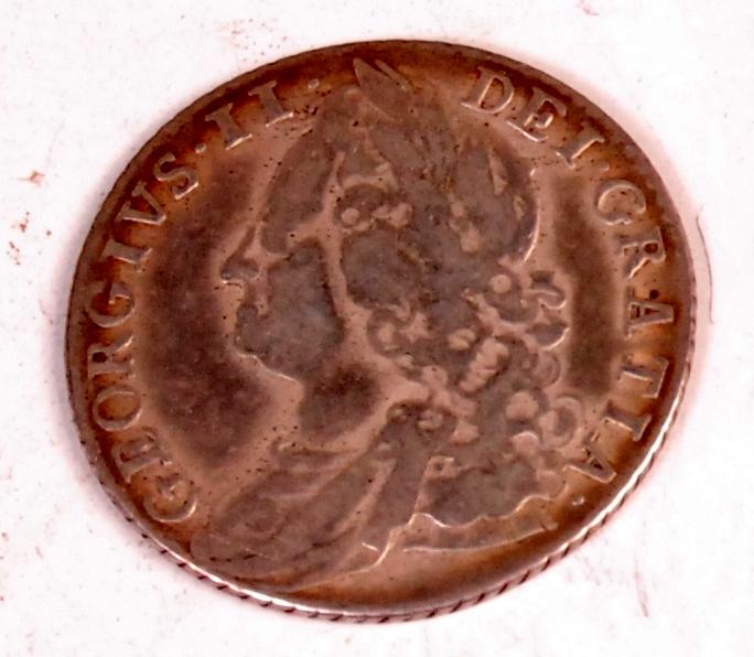 Great Britain, 1747 shilling, George III old laureate, draped and cuirassed bust, rev. crowned