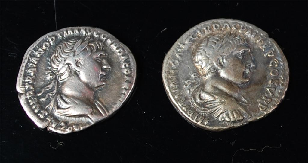 Roman, Trajan 98-117AD, AR denarius (VF), together with one other (VF) (2)