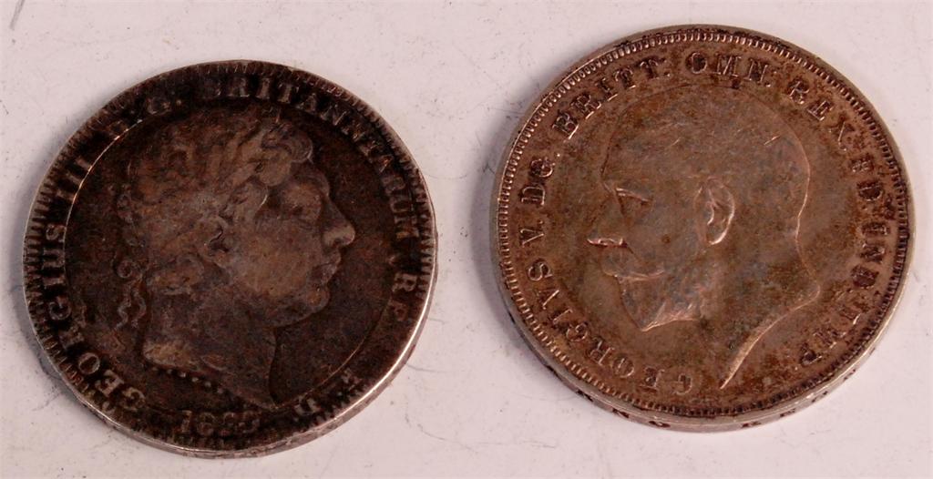 Great Britain, 1820 crown, George III laureate head above date, rev. St George and dragon within