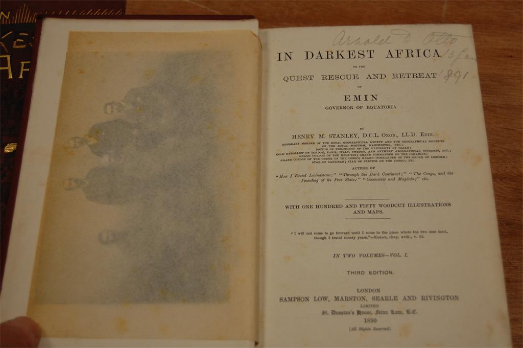 STANLEY Henry Morton - In Darkest Africa, London 1890, 3rd edition, 8vo, spine cloth split vol.I, - Image 2 of 4