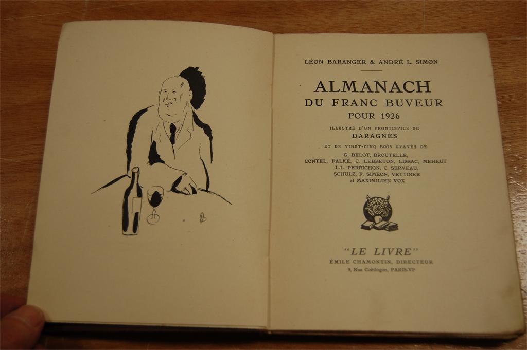 SIMON Andre - Almanach du Franc Buveur pour 1926, 8vo wraps, woodcut illustrations signed and - Image 5 of 7