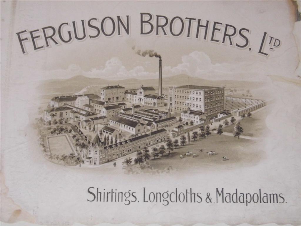 An early 20th Century bound folio of lithographic impressions of an advertising plate for Ferguson